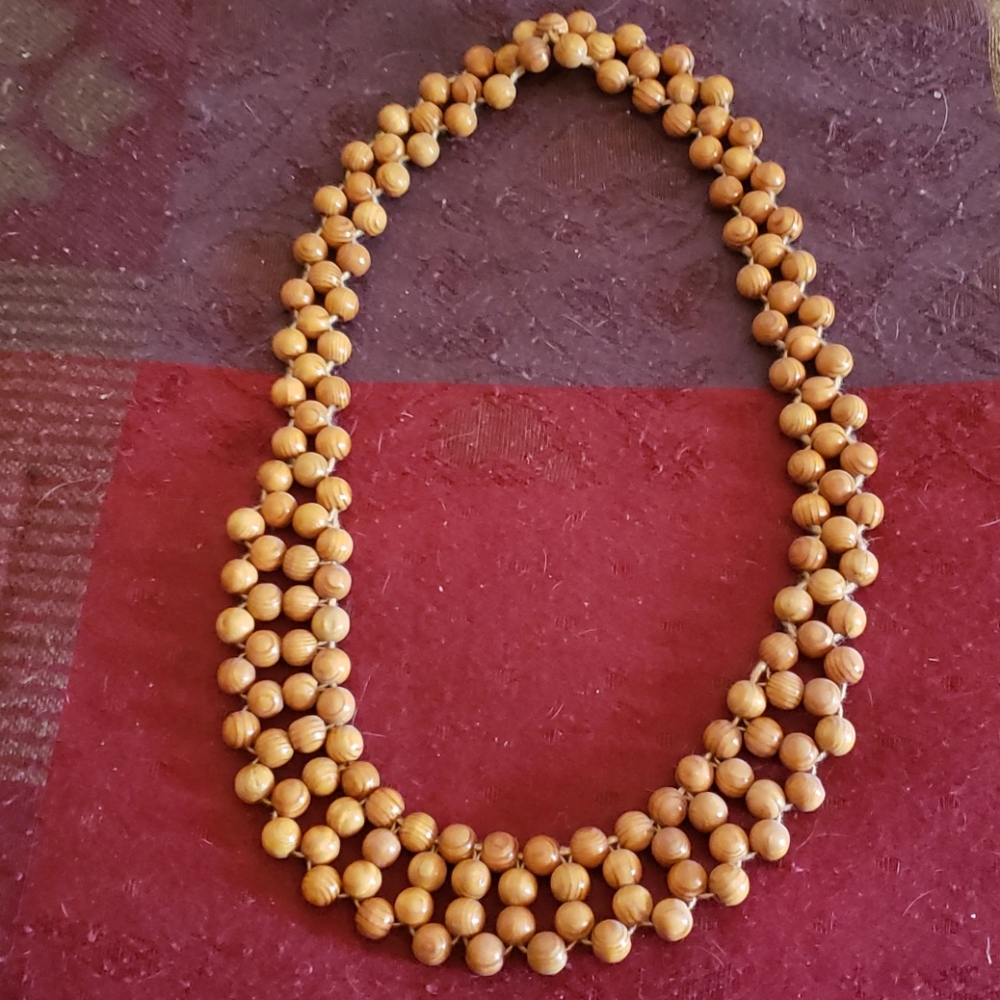 Necklace  wooden beads